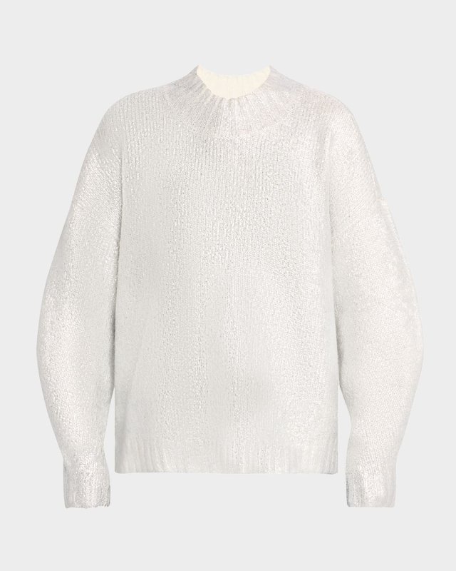 Carlen Sparkly Mock-Neck Sweater